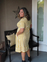 Load image into Gallery viewer, Shauna Yellow Striped Dress