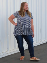 Load image into Gallery viewer, Jimmie Striped Ruffled Top