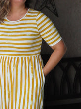 Load image into Gallery viewer, Shauna Yellow Striped Dress