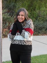 Load image into Gallery viewer, Natalie Leopard Striped Sweater