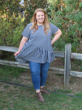 Load image into Gallery viewer, Jimmie Striped Ruffled Top