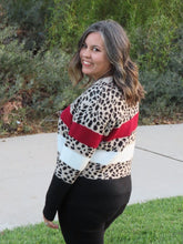Load image into Gallery viewer, Natalie Leopard Striped Sweater