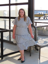 Load image into Gallery viewer, Jenna Black and White Tiered Dress