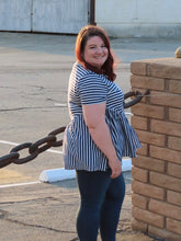 Load image into Gallery viewer, Jimmie Striped Ruffled Top