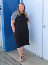 Load image into Gallery viewer, Tannie Raglan Striped Sleeve Dress
