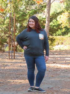 Presley Sequined Pocket Top