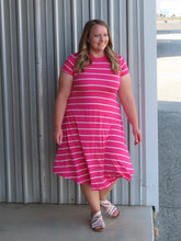Load image into Gallery viewer, Heathie Pink Striped Dress
