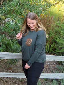 Presley Sequined Pocket Top
