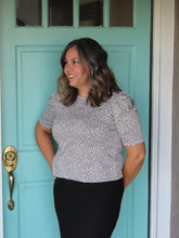 Load image into Gallery viewer, Hammie Leopard Puffed Sleeve Top
