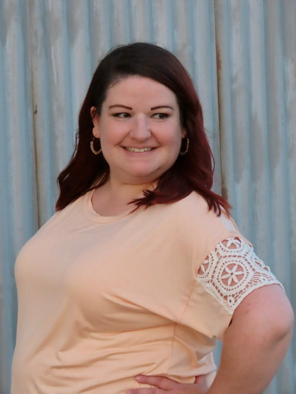 Sandy Lace Sleeve Top