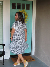 Load image into Gallery viewer, Jenna Black and White Tiered Dress

