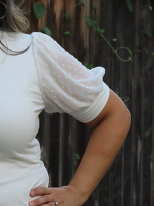 Nancy Swiss Dot Sleeve Top
