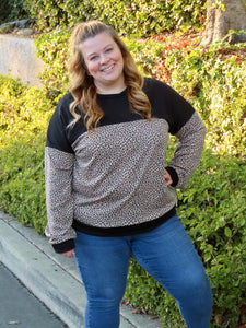 Sharla Leopard Print Swearshirt