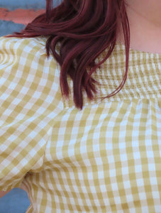 Marcie Harvest Yellow Gingham Top