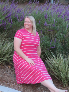 Heathie Pink Striped Dress